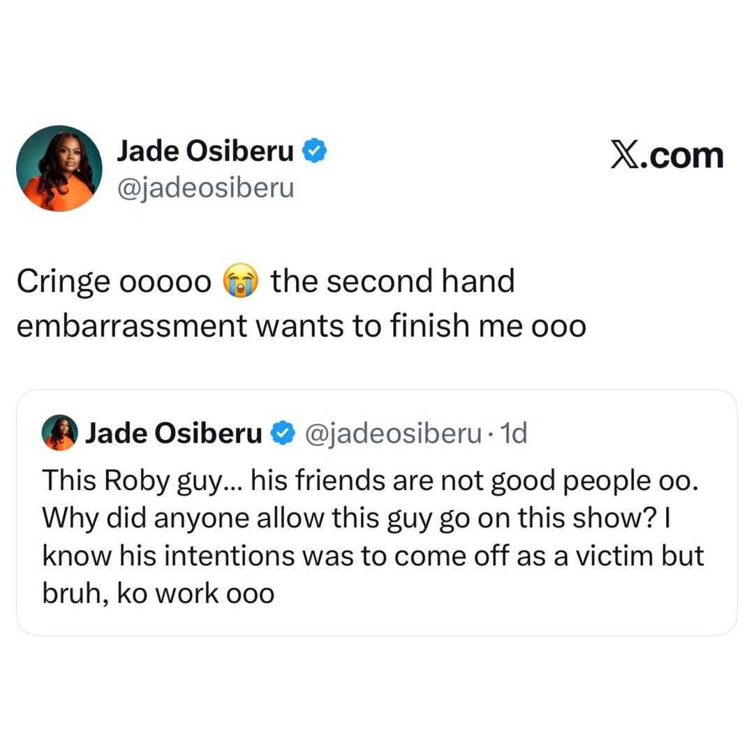 OAP Dotun clashes with movie producer Jade Osiberu after she called out Roby Ekpo